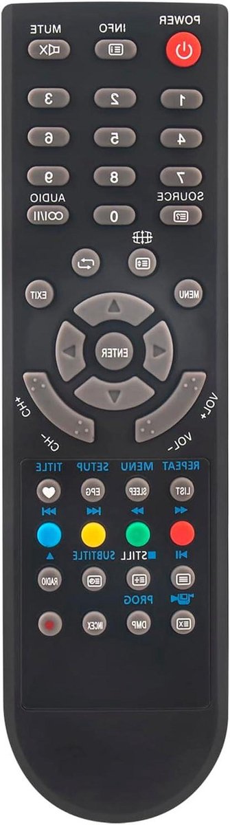 Afstandsbediening - Universele afstandsbediening - TV bedienen - Directe werking - 10 Meter - Zwart