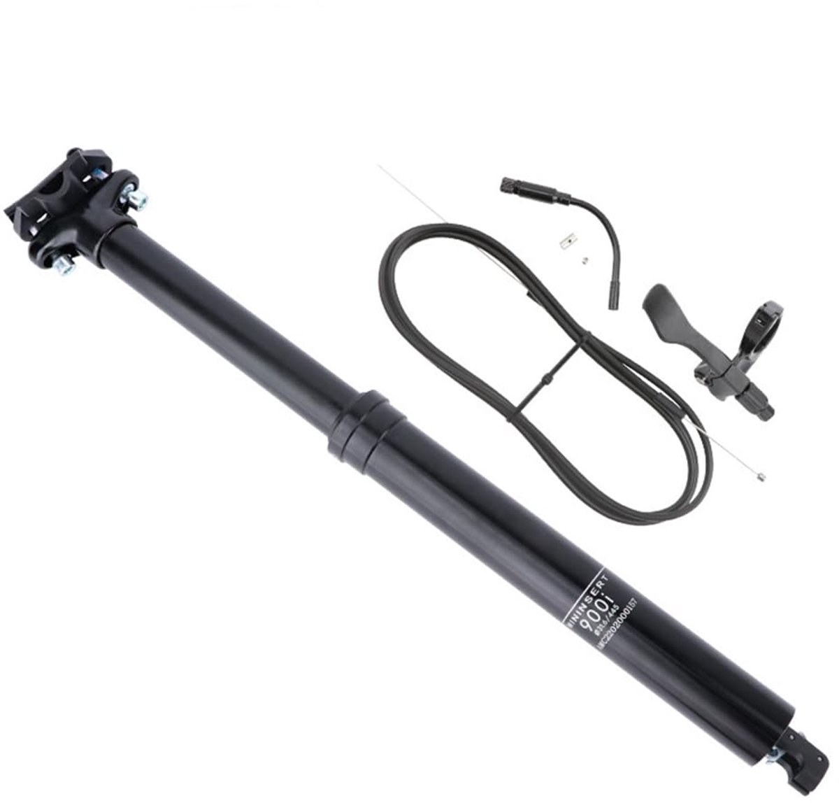Hydraulische verstelbare zadelpen voor mountainbike - inwendige kabelvoering met afstandshendel - 100mm slag - 30,9 x 345mm