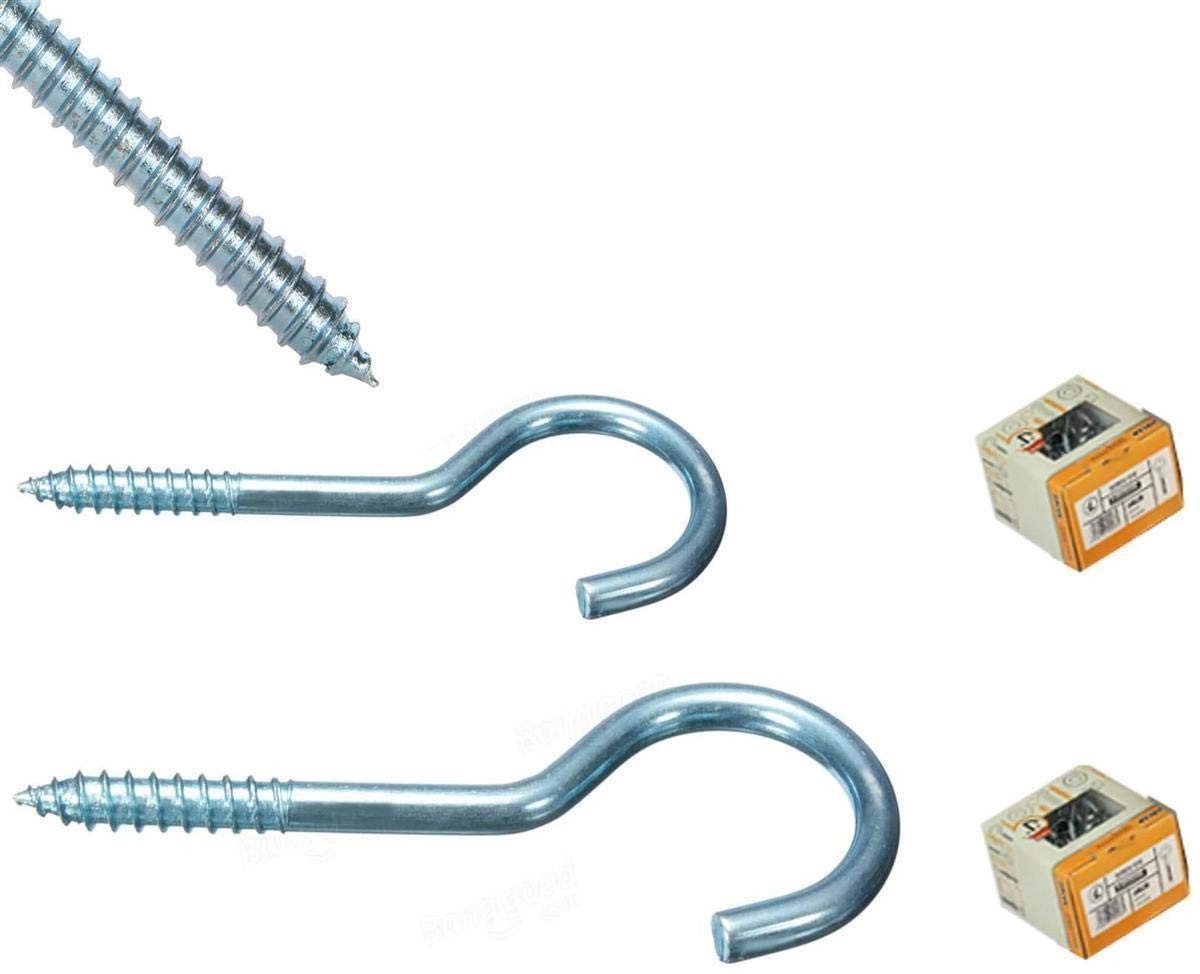Cosensi- Haak 9cm - Schroefhaken - Kledinghaken - Wandhaken - Set van 15 - Duurzaam Metaal - Schroefhaak