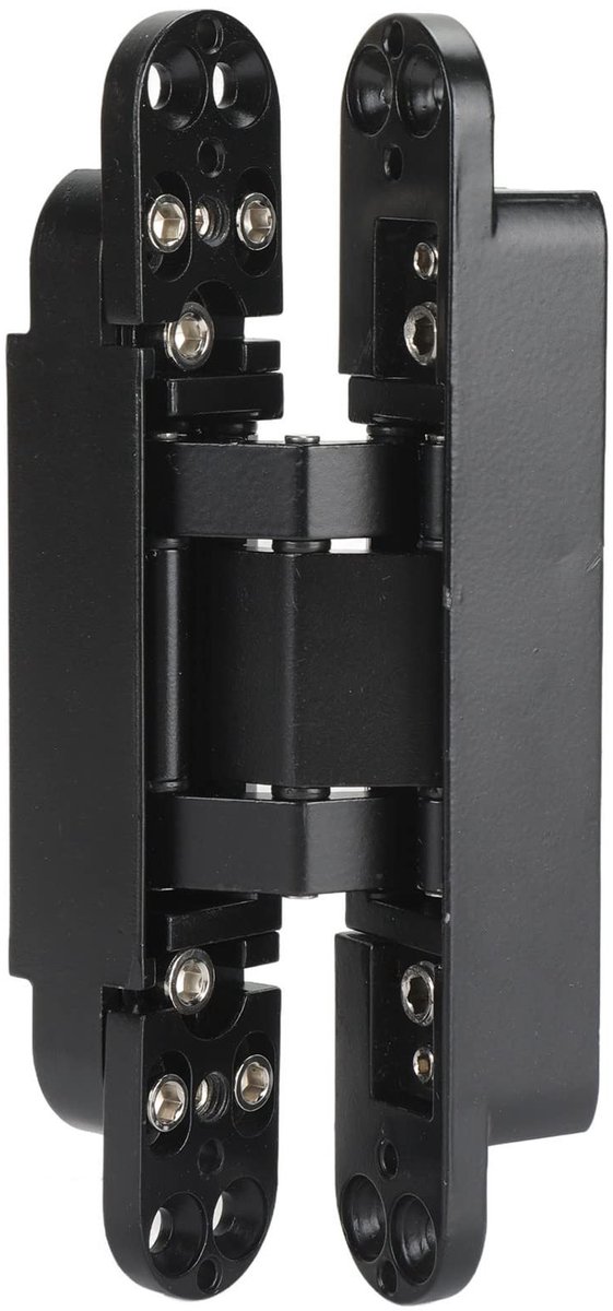 Dailygoods- Deurscharnier Driedimensionaal Verstelbaar - Dempende Scharnieren - Slijtvaste Scharnieren - 180 Graden Openingshoek - Houten Deuren - Stille Nylon Pads - Scharnier