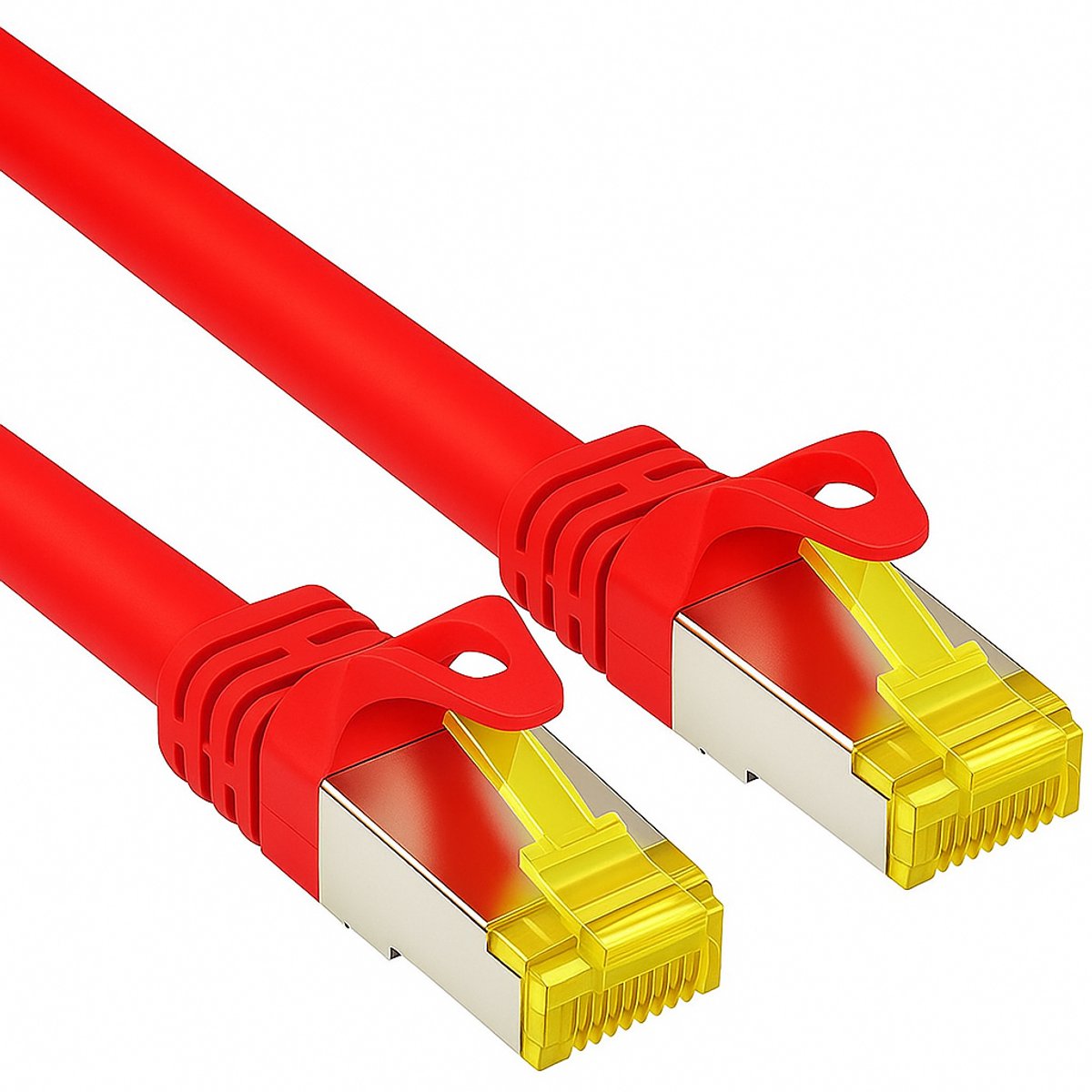 Cat 7 - S/FTP - Netwerkkabel - Patchkabel - Afgeschermd - 10 Gbps - 1 meter – Rood - Allteq