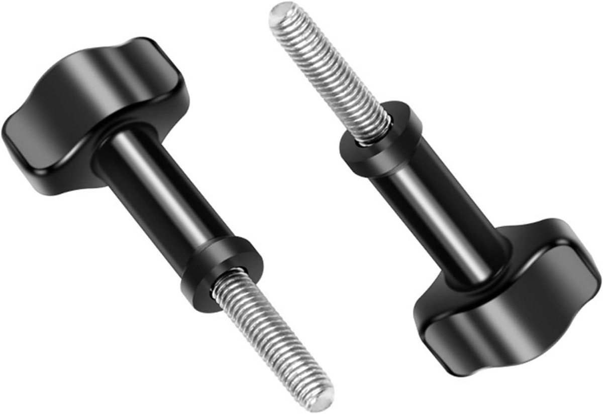 Duimschroef Set - Camera Schroeven - Bevestigen Camera - Metaal & ABS - 2 Stuks - Zwart