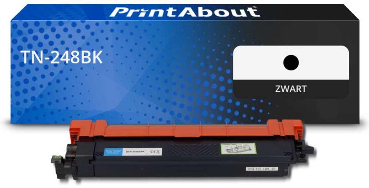 PrintAbout huismerk Toner TN-248BK Zwart geschikt voor Brother