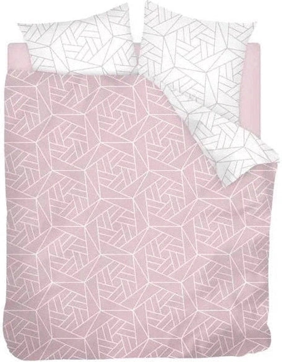 Sleepnight Dekbedovertrek Flanel Laslo - 240 x 200/220 cm + 2 kussenslopen - [Roze]