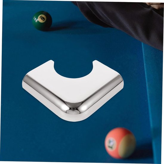 Hoekbeschermer Pooltafel - Tafel Hardware - Bescherming Tafel - Gebogen Ontwerp - 18.5 cm - Zilver — afbeelding 2