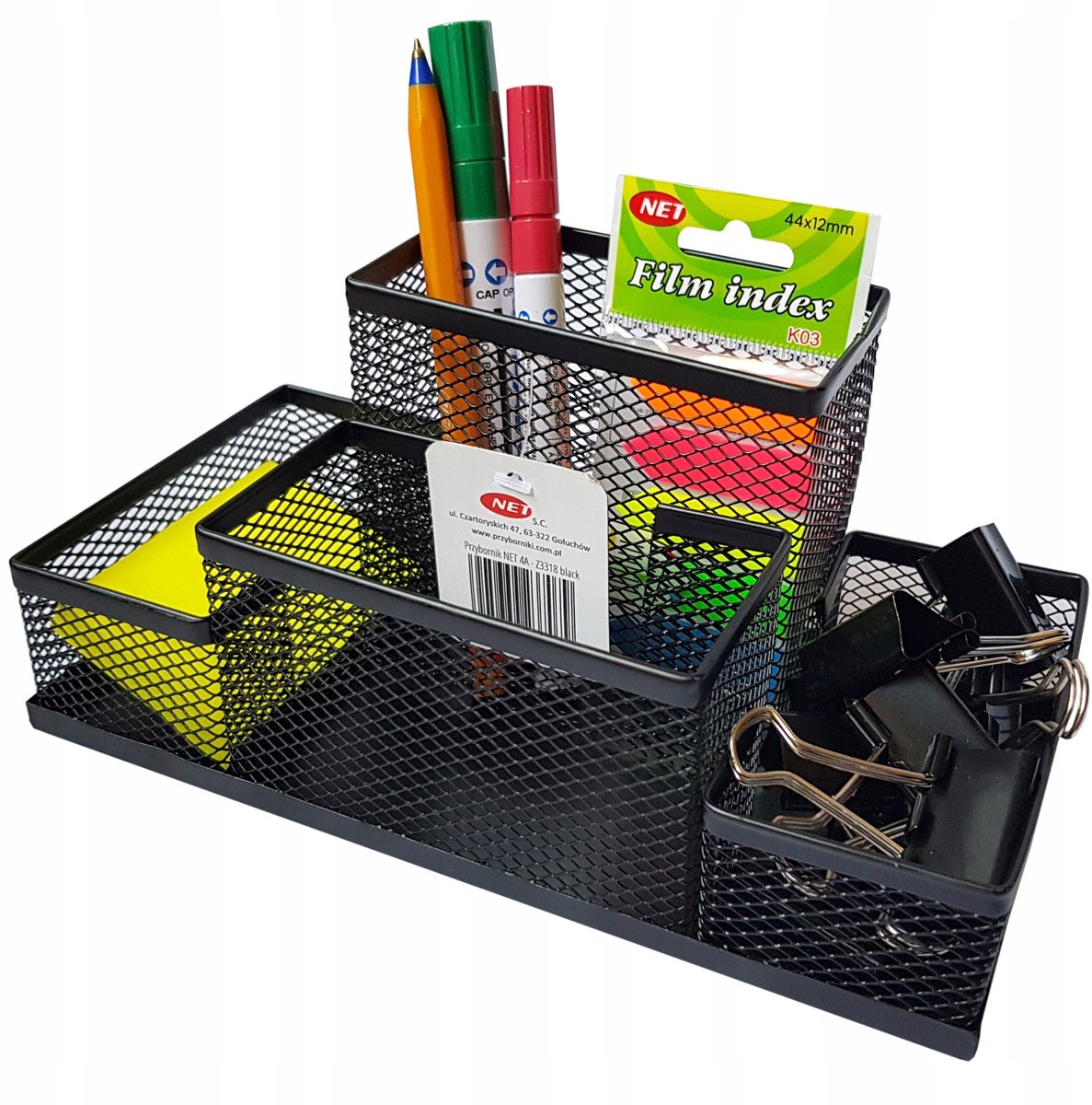 Net 4A Jumbo Bureauorganizer Metaal - Zwart