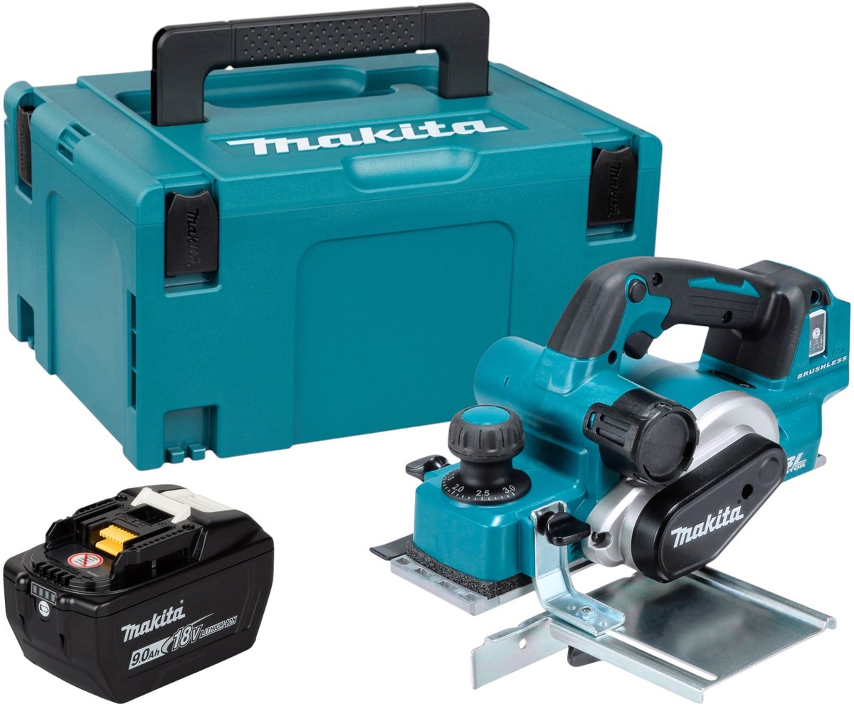 Makita DKP 181 Z Accu schaafmachine 82 mm 18 V Brushless Solo - zonder accu, zonder lader