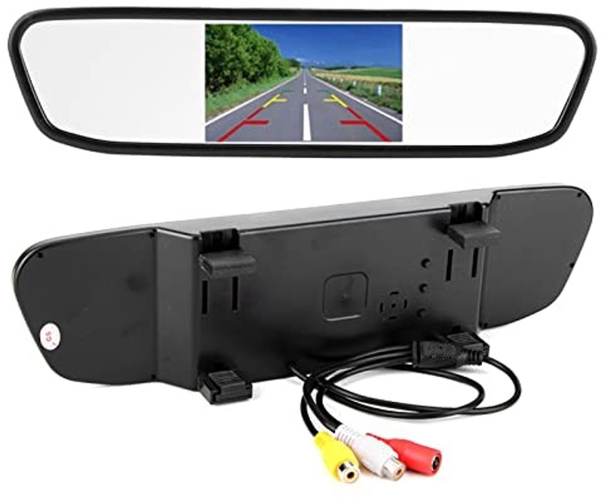 Dailygoods- Achteruitkijkspiegel 4,3 inch - HD Beeldkwaliteit - Waterdichte Camera - Monitorfunctie - Duurzaam - Flexibel Gebruik - Automonitor