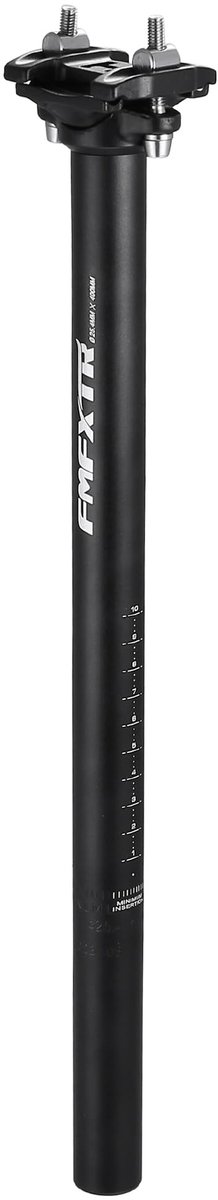 Dailygoods- Zadelpen Verstelbaar 25.4mm - Aluminiumlegering - Geschikt voor MTB/Wegfiets - Veiligheidslijnmarkering - Lengte 400mm - Duurzaam materiaal - Fiets Zadel