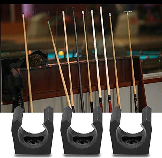 JHUBERS- Klemmen 6 stuks - Billiard Snooker Cue Houder - Lichtgewicht - Duurzaam - Muurbeugel - Ruimtebesparend - Cue Holder — afbeelding 4