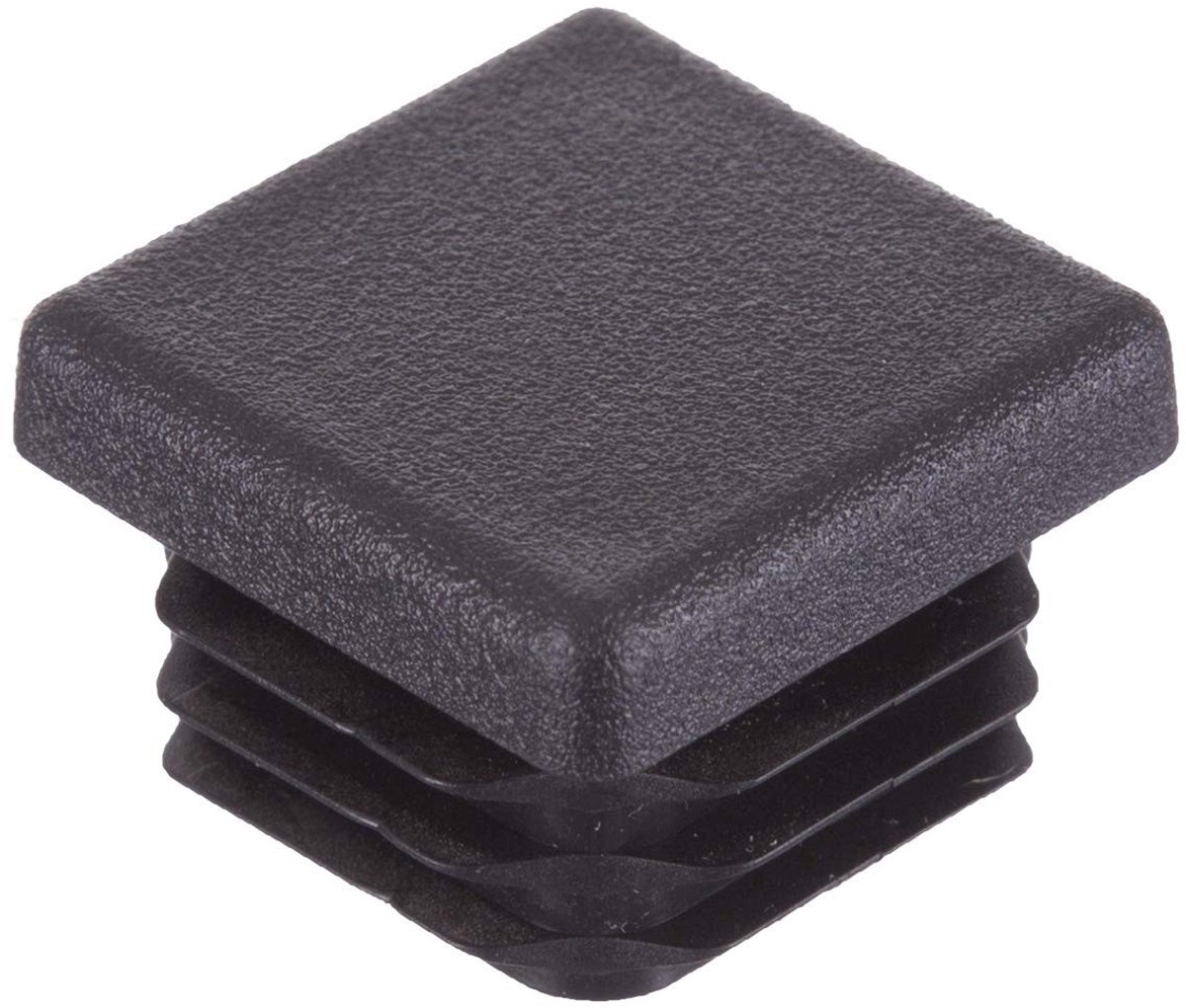 ZEYNOMAX- Inzetstukken 16 Stuks - Vierkante Buis - Geribbelde Eindkappen - Stoppers/Pluggen - Voor Tafel/Stoel - Afmeting 30 mm - Zwart - Meubelstoppers