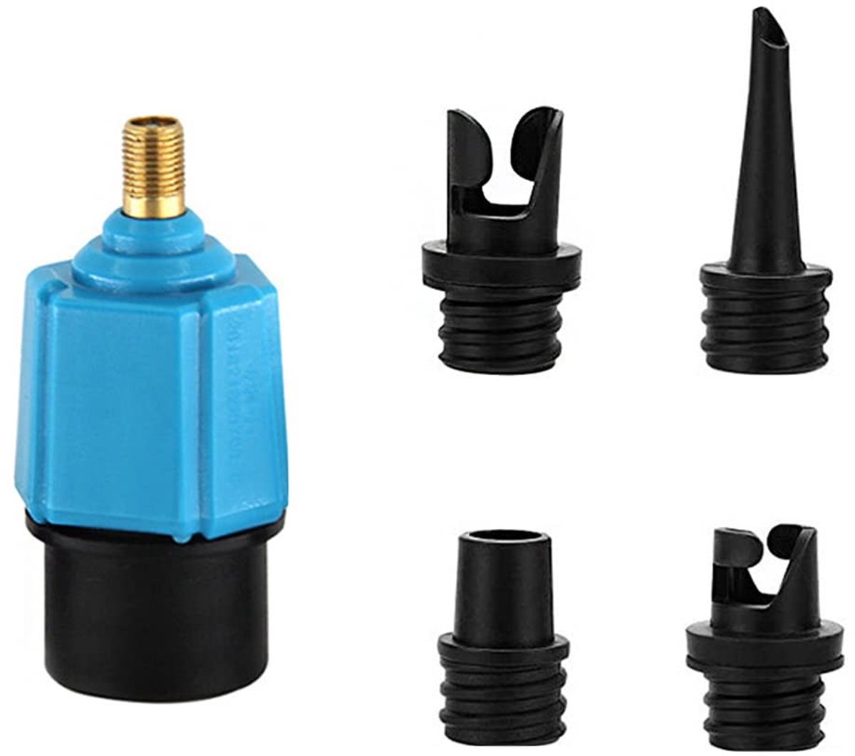 JHUBERS - Compressor naar opblaasbare pompventiel - Ventieladapter - Sterke en robuuste structuur - Blauw - Geschikt voor luchtmatras en boot - Ide...