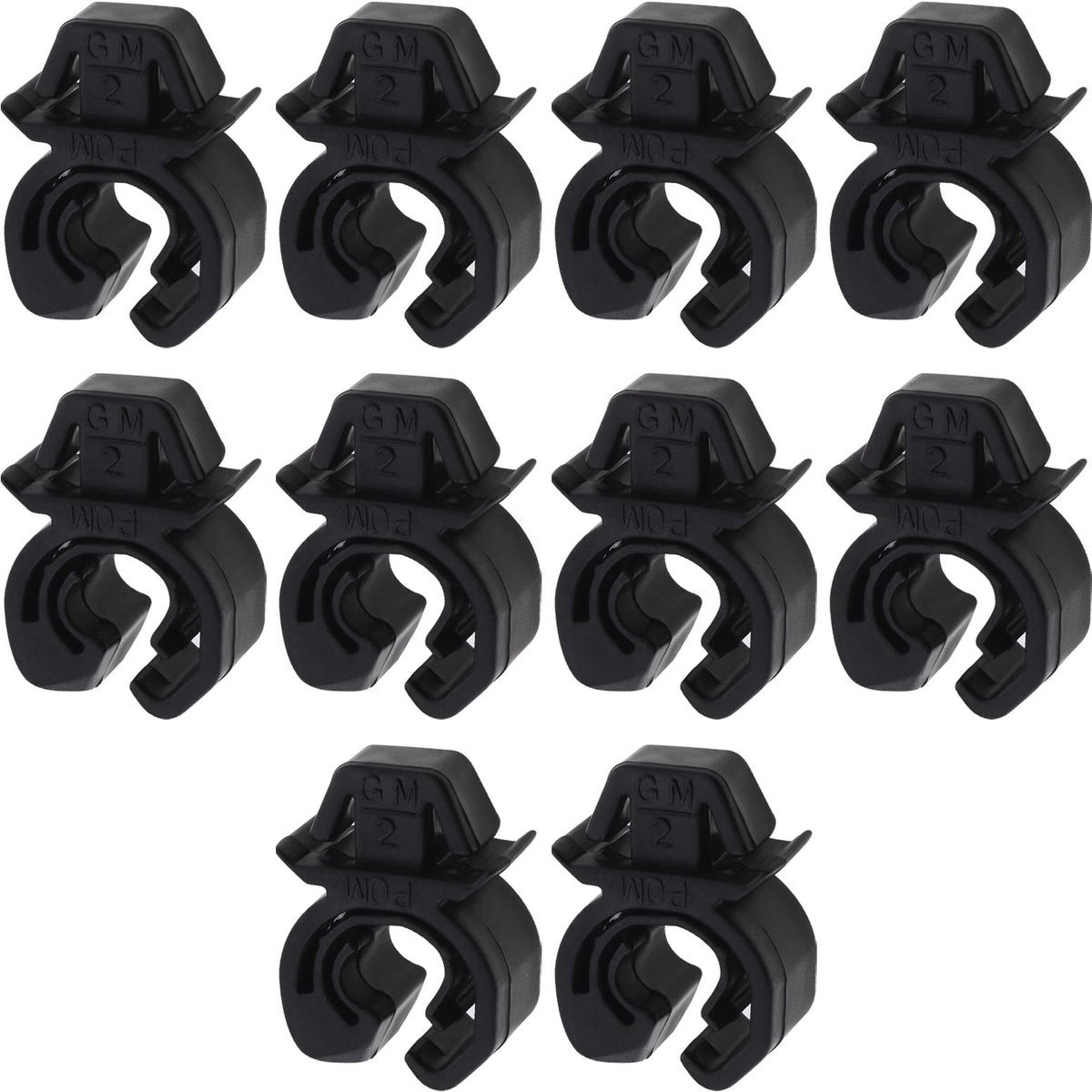 JHUBERS- Motorkap Clips 10 Stuks - Compatibel met Opel/Vauxhall - Plastic - Binnendiameter 8,1 mm - Diameter 13 mm - Schokbestendig - Kaphouderclips