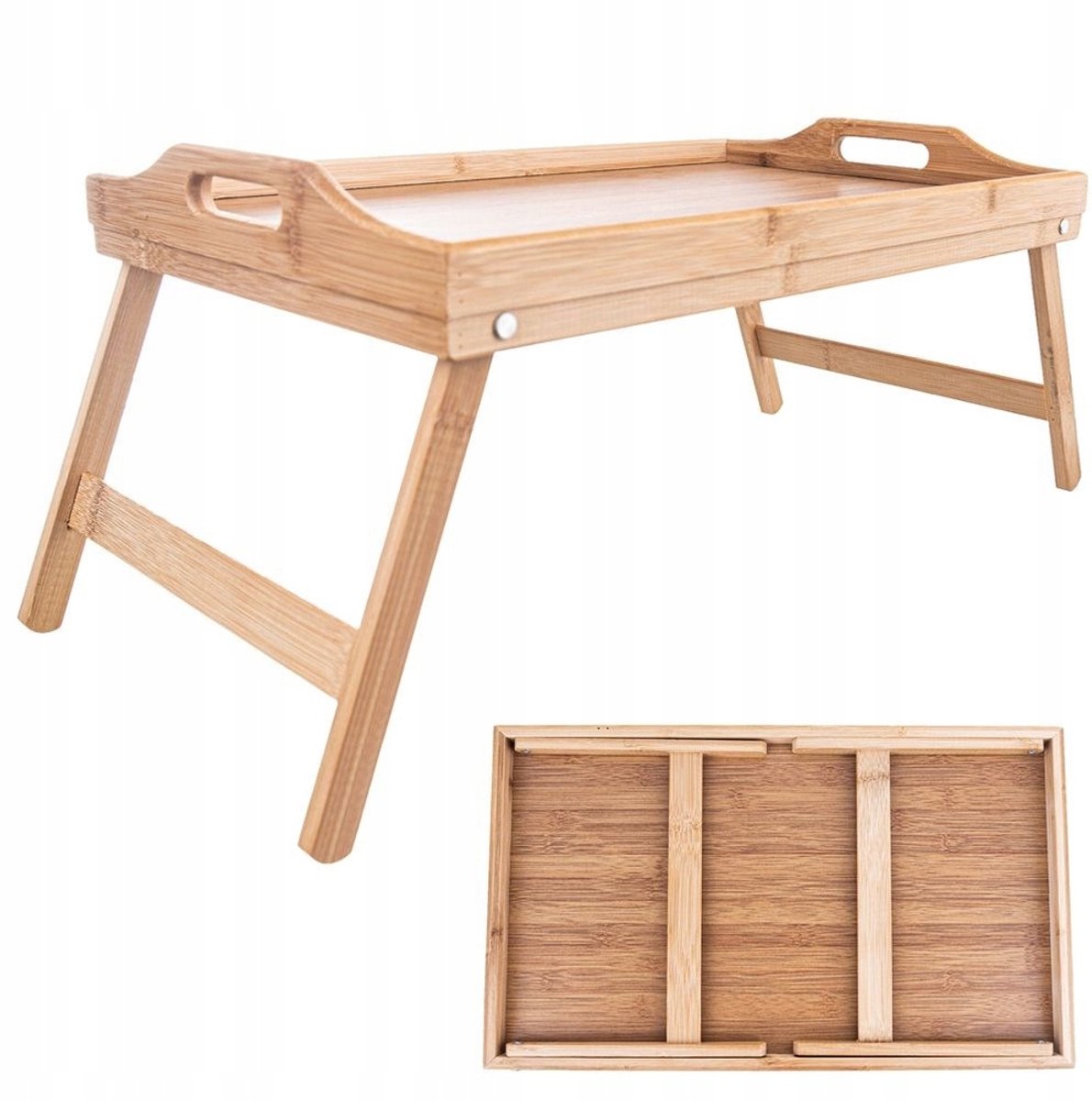 Houten Ontbijttafel Bedtafel Laptoptafel Bamboe 50x30 cm