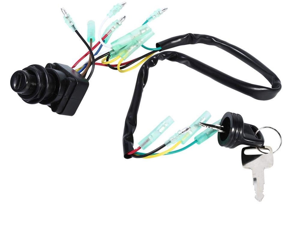 ZEYNOMAX - Car Ignition hoofdschakelaarset - Voor buitenboordmotor-stuurkast - Eenvoudige installatie - Inclusief schakelaar en sleutels - Betrouwba...