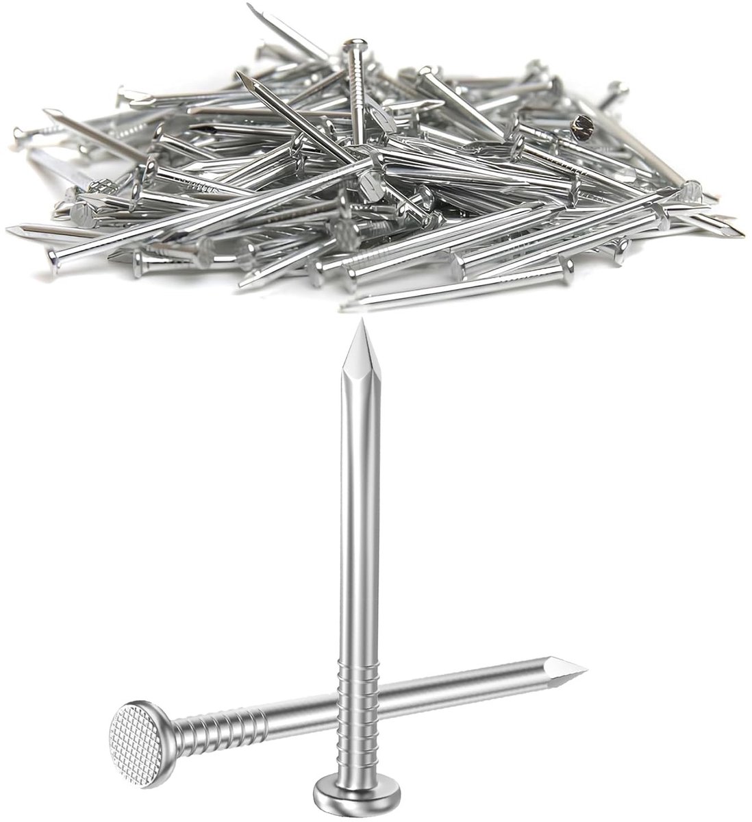 Dailygoods- Spijkers 100 Stuks - Stalen Nagels 16 mm - Roestvrij Staal - Corrosiebestendig - Houtbewerking - Scherpe Punt