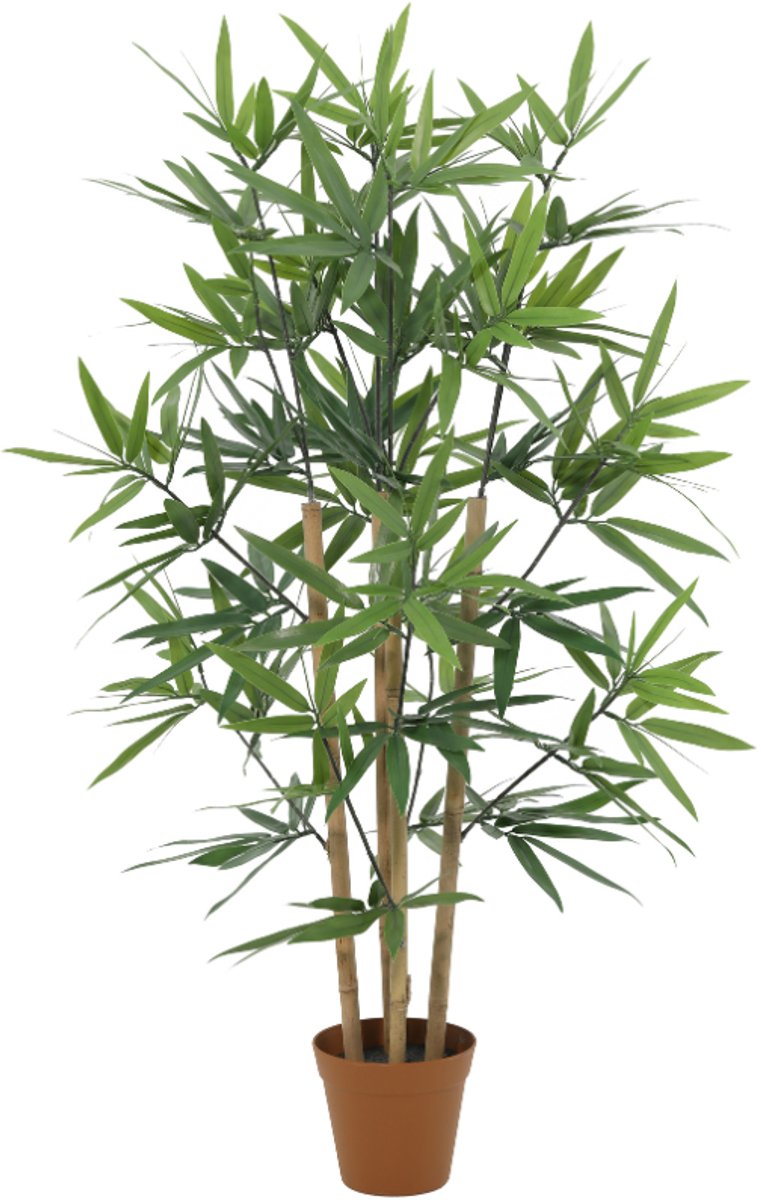 Trendyplants - Kunst Bamboe - Bamboeplant - Kunstplant - Hoogte 91cm - Potmaat Ø13cm