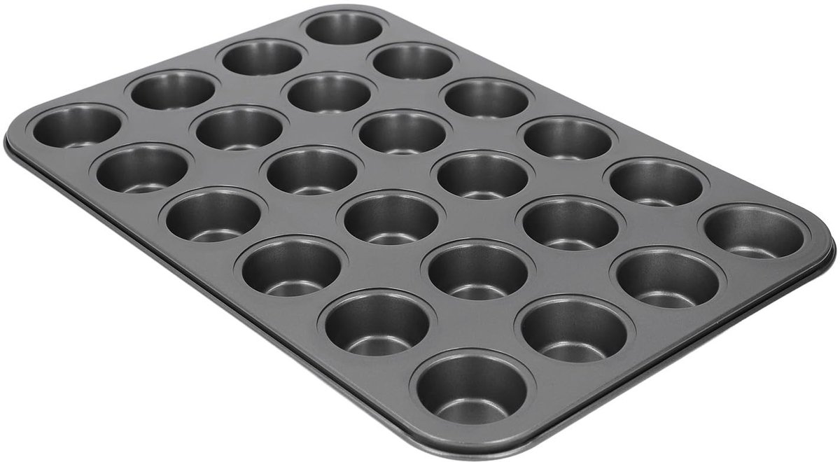 Dailygoods- Cupcakepan 24 Kopjes - Muffinbakvorm - Koolstofstaal - Antiaanbaklaag - Ruimtebesparend - Duurzaam ontwerp