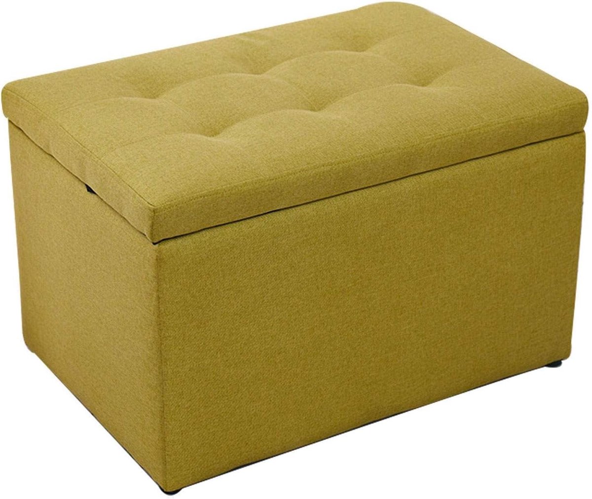 Voetkruk Opbergbox - Voetenbankje Lade - Ruimte Organiseren - Massief Houten Frame - 60x40x40 cm - Grijs