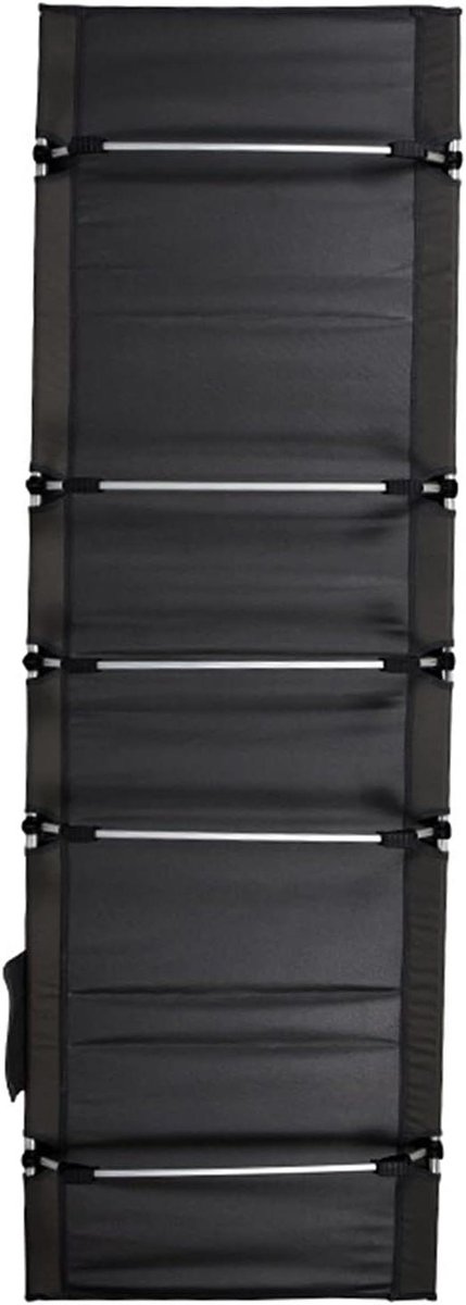 Vouwbed Buiten - Campingbed Lichtgewicht - Ontspannen Kamperen - Aluminium Frame - 74 x 24 x 55 inch - Zwart
