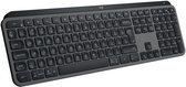 Een Logitech MX Keys S toetsenbord met QWERTY-indeling, in grafietkleur.