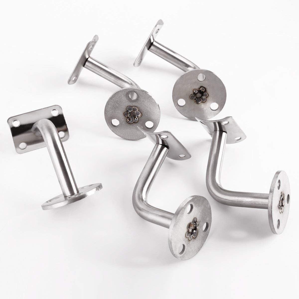 Trap Leuning Hangers - Muurbeugels - Veiligheid Verhoging - Roestvrij Staal - 5 Stuks - Zilverkleurig