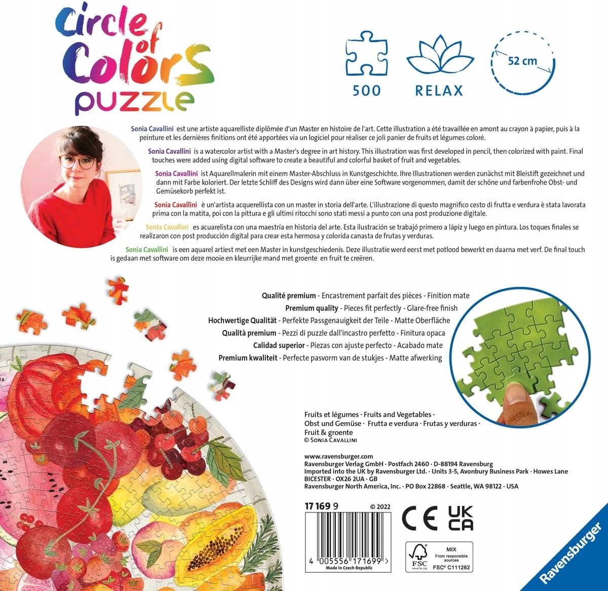 Ravensburger Educatieve puzzel 500 stukjes: Fruit & Groente