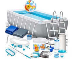 INTEX 26792 Serie - Rechthoekige Zwembad - 488x244x107cm - Stalen Frame - Compleet Set 21-in-1