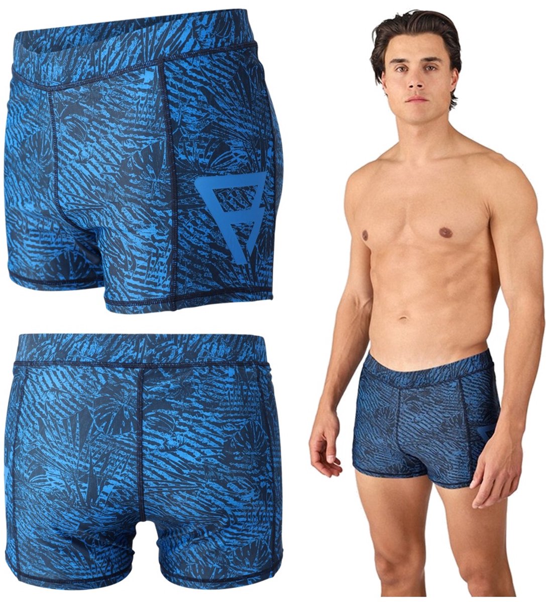 Brunotti Samier-Print Strakke Zwembroek Indigo Heren Sportieve Zwem Trunk Flexibele Fit M Blauw