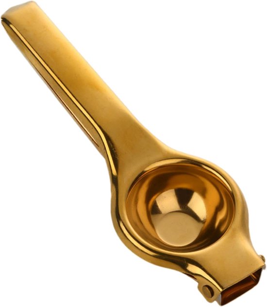 Citroenpers Roestvrijstaal - Handpers Keuken - Moeiteloos Sap Maken - Ergonomisch Ontwerp - 4.3x7.2x4.3 cm - Goud — afbeelding 5