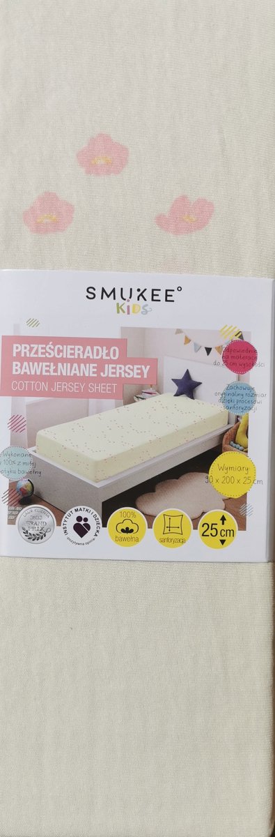 Kinder Hoeslaken met Elastiek 90x200cm - Bloemmotief