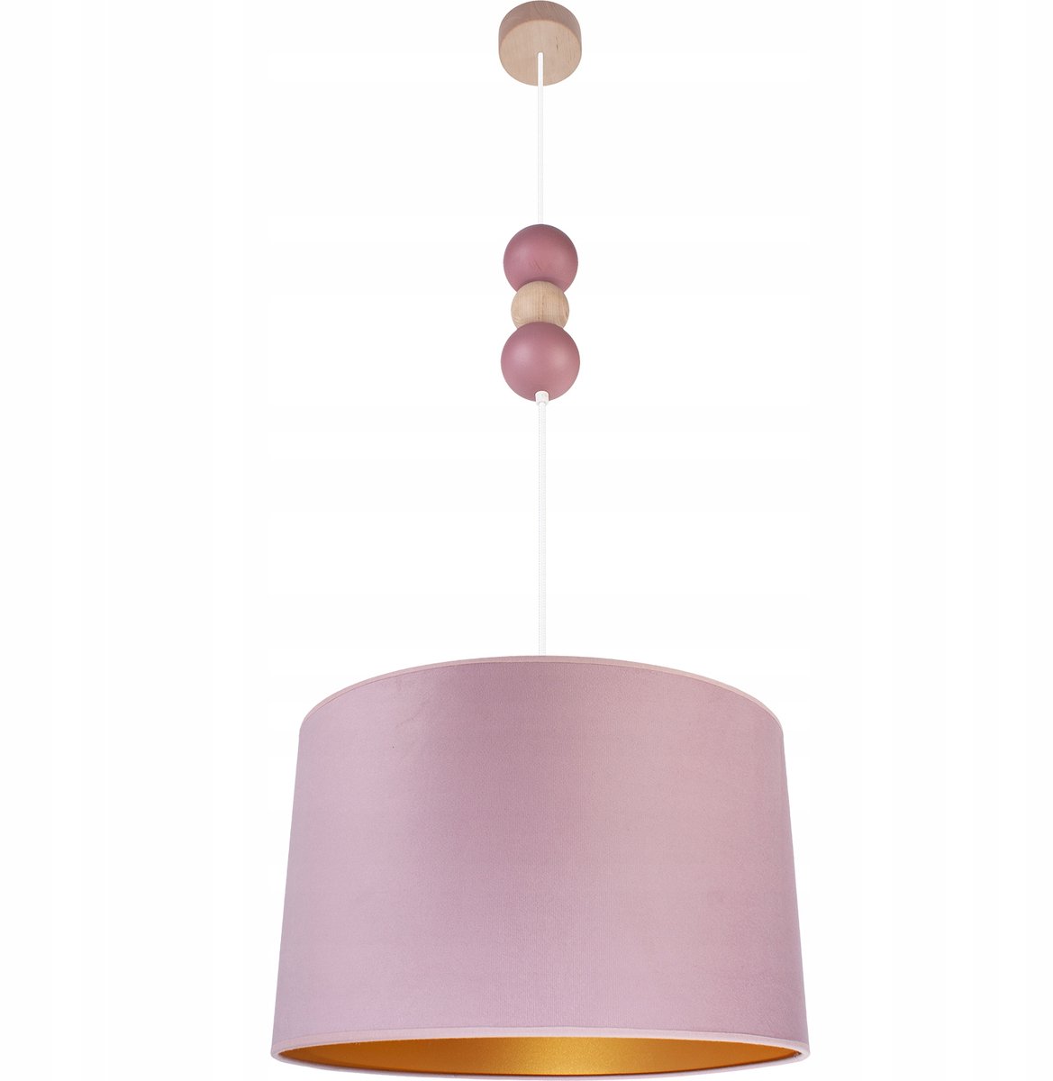Hanglamp Bolla 30cm Poederroze Velours - Stijlvolle Verlichting