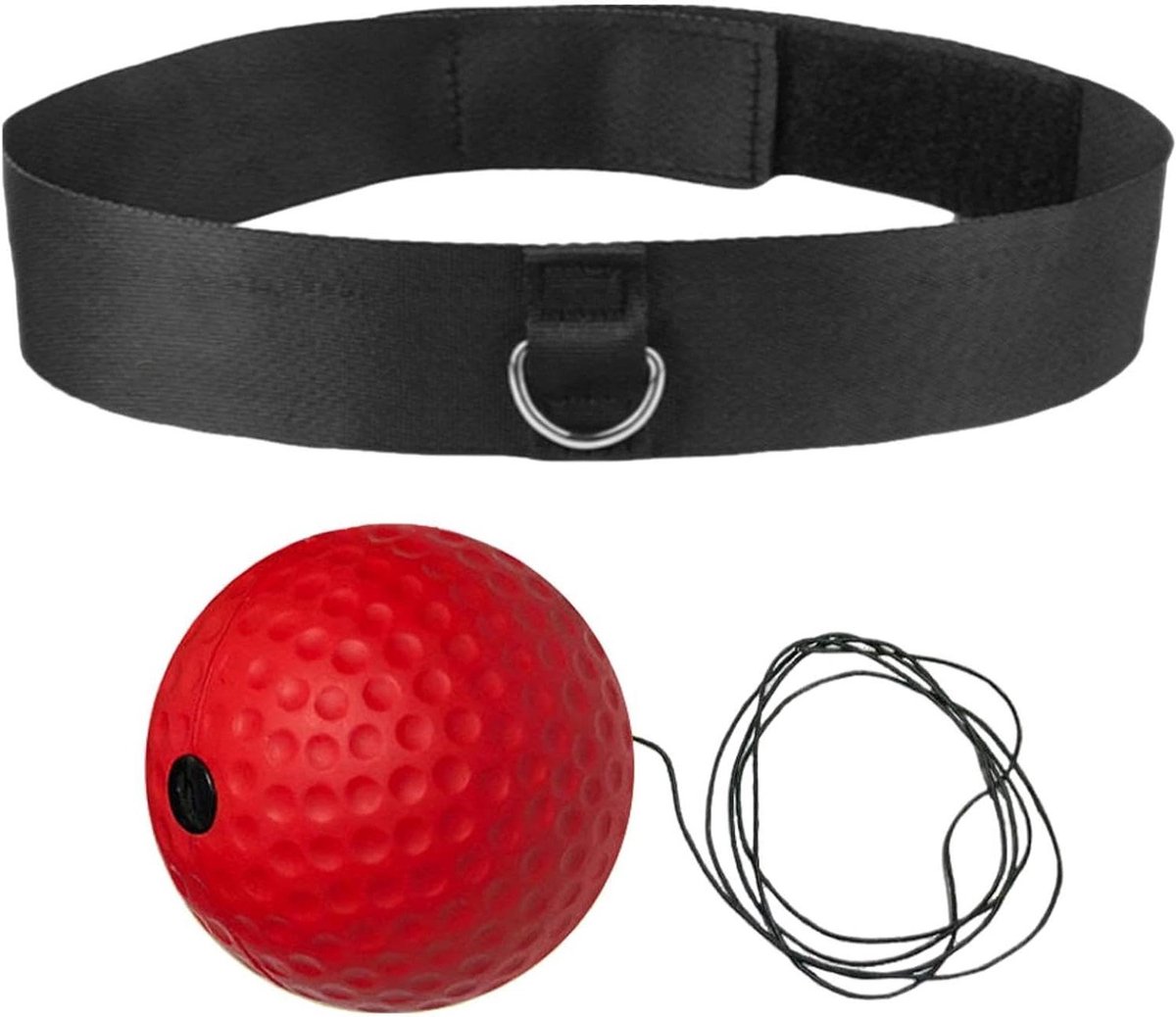 Boks Reflexbal - Trainingsbal - Verbeter Coördinatie - Draagbaar Oefenhulpmiddel - 8cm Breedte - Rood