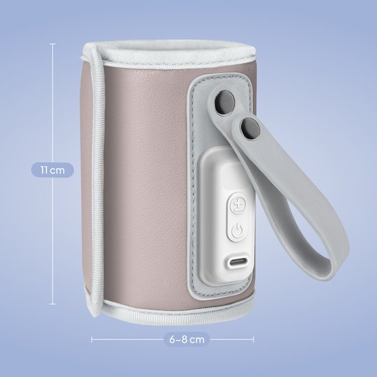 Lionelo Thermup GO - draagbare flessenwarmer met USB aansluiting - roze van LIONELO — afbeelding 5