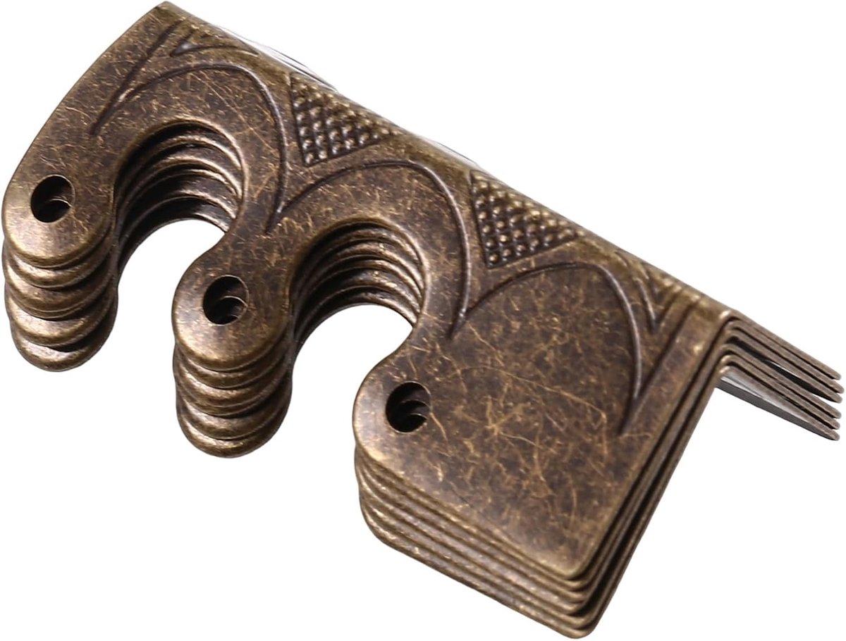 Hoekbeschermers Plinten - Metaal Beslag - Meubels Verfraaien - Vintage Stijl - 30 Stuks - Brons – foto 6