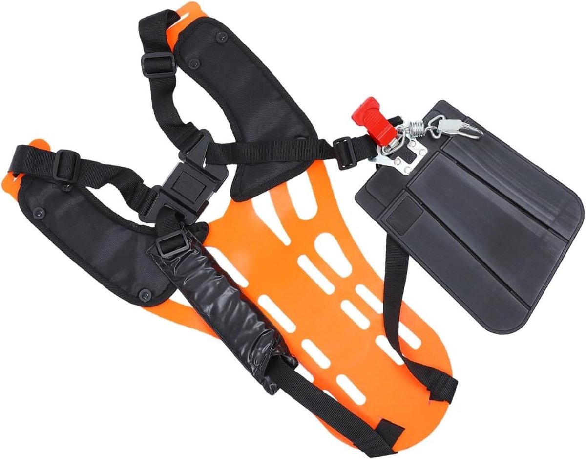 Schouderriemen Grasmaaiers - Trimmer Harnas - Comfortabel Werken - Gewichtsverdeling - 65x35cm - Oranje