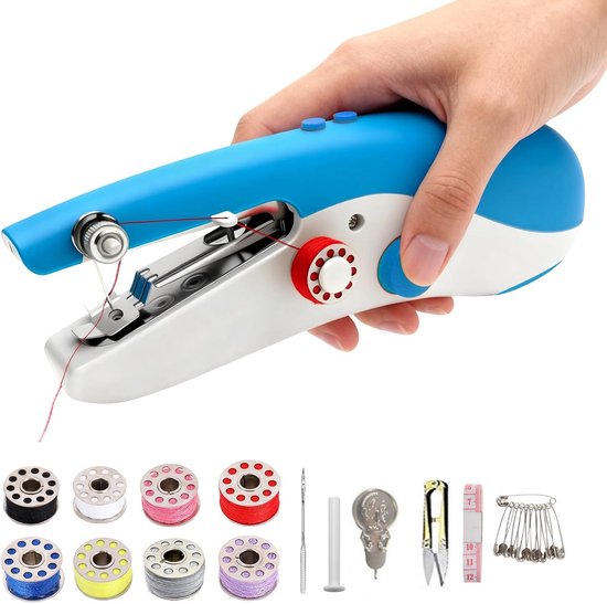 Elektrische Mini Handnaaimachine - Draagbare Hand Naaimachine - Draadloos Sewing Machine - Compact - Ideaal voor Reizen & Snelle Reparaties