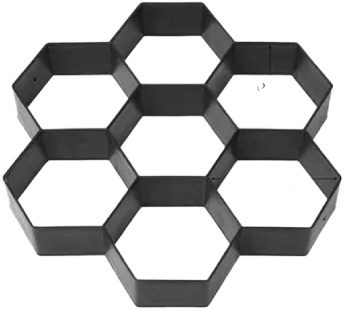 Tuin bestratingsmal - Beton mal - Terras aanleggen - Herbruikbaar ontwerp - 10x10x1 cm - Zwart
