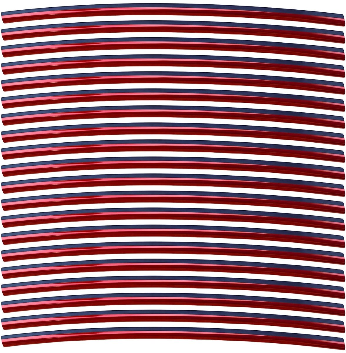 SOUQONE- Ventilatierooster Auto - 30 Stuks Decoratieve Strips - PVC - Rood - Luchtuitlaat - Eenvoudig te Installeren - 27 x 14 x 2,5 cm - Luchtdiffuser