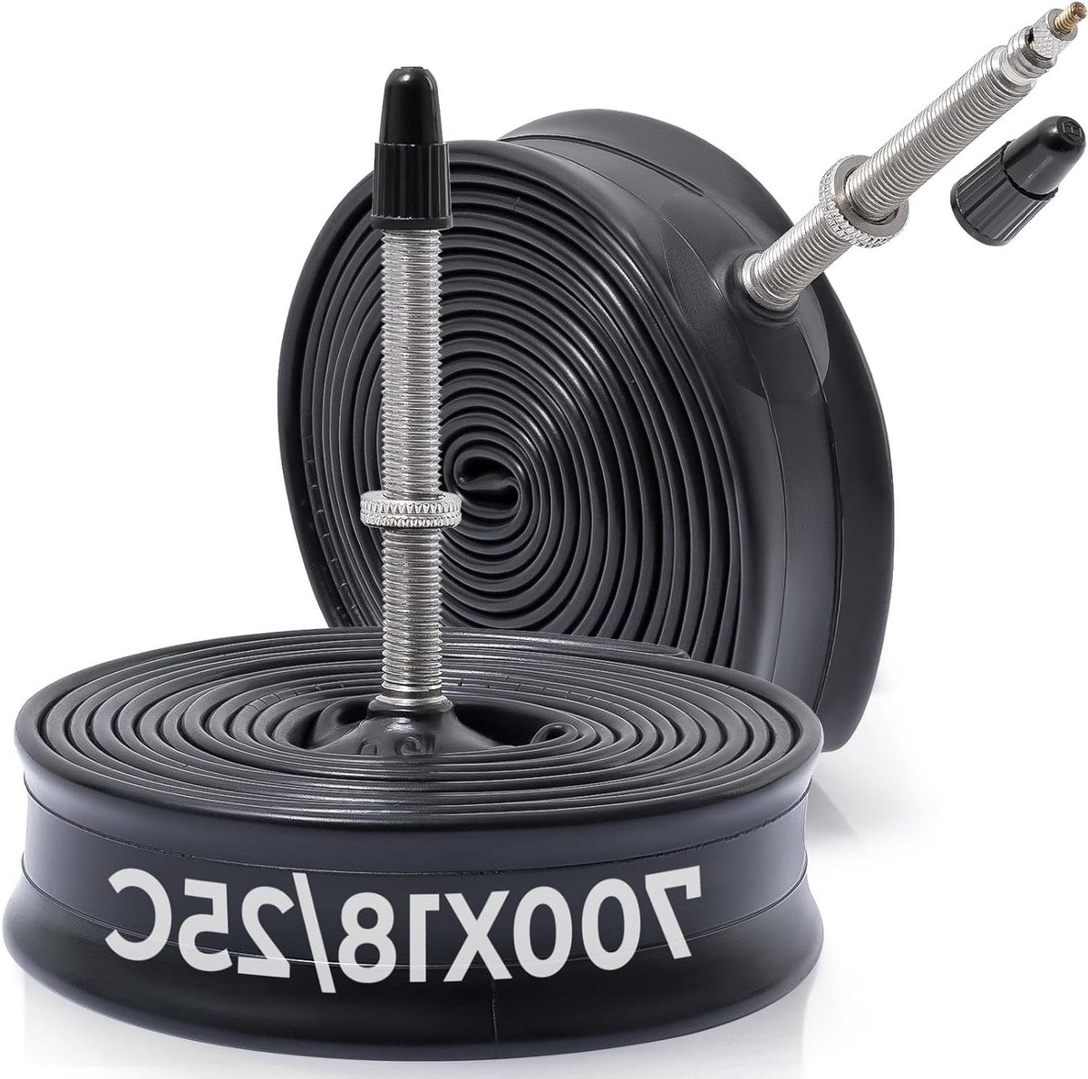 Fietsbinnenbanden - Reservebanden - Fietsen Onderhouden - Butyl Rubber - 2 Stuks 700c - Zwart
