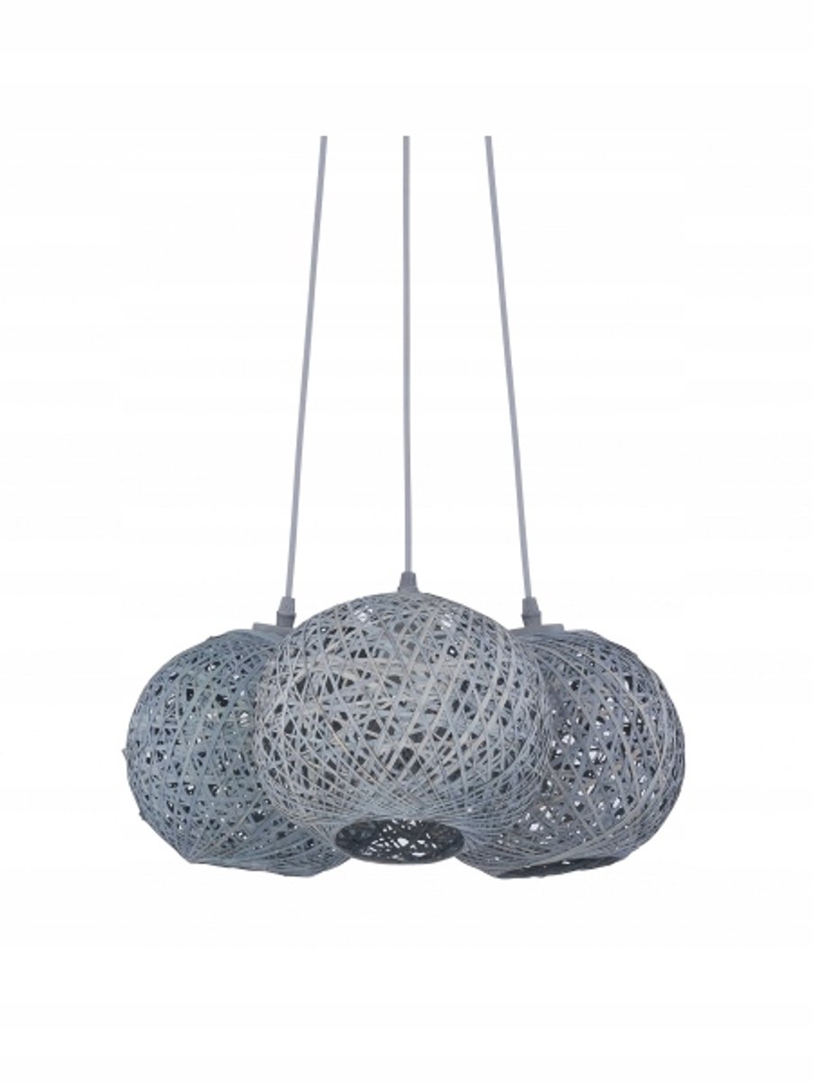 TK-Lighting BACKAZ GREY hanglamp - 3xE27 - Grijs