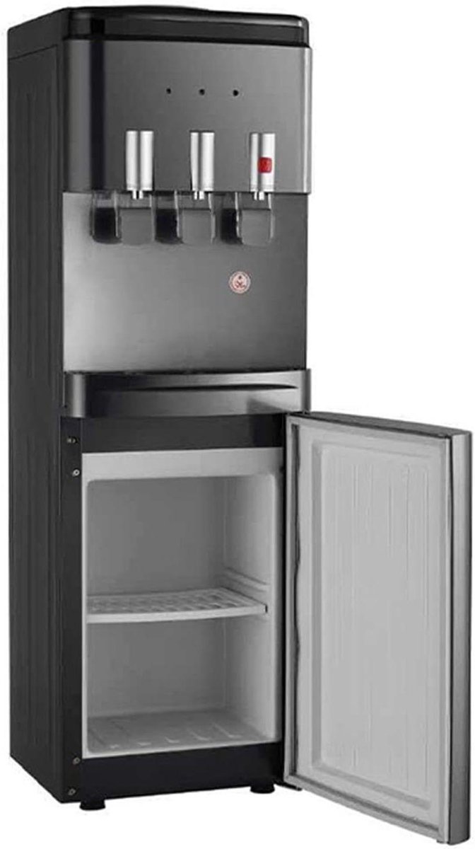 Waterdispenser Bovenlader - Drankkoeler Fontein - Verkoeling en Verwarming - Opbergkast met Koeling - 3 & 5 Gallon Flessen - Grijs