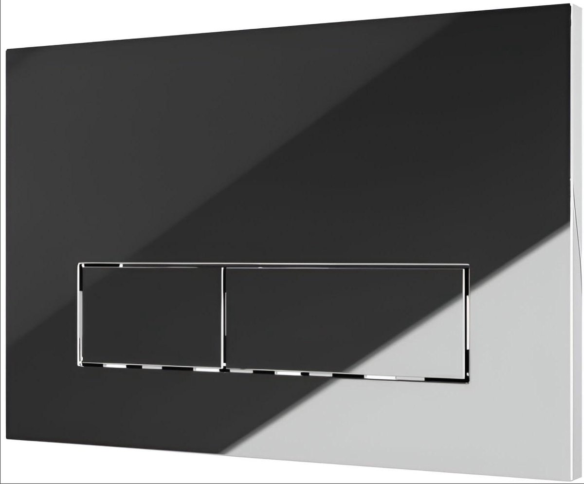 Bedieningsplaat WC - Spoelknop Plaat - Toilet Spoelen - Twee Volumespoeling - 212 x 141 mm - Chroom