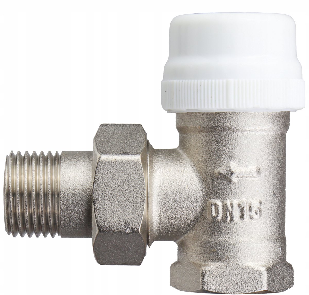 Hoekthermostaatkraan 1/2" voor radiator, M30x1,5 aansluiting