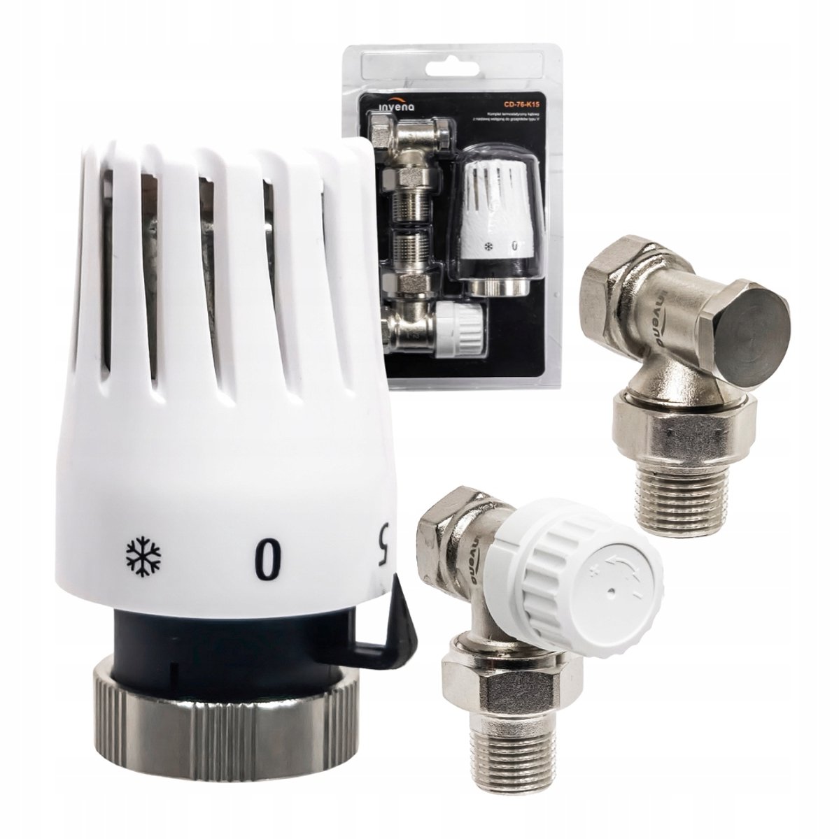 Thermostatische Radiatorkraan Set Hoek - Inclusief Thermostaatkraan & Retourklep