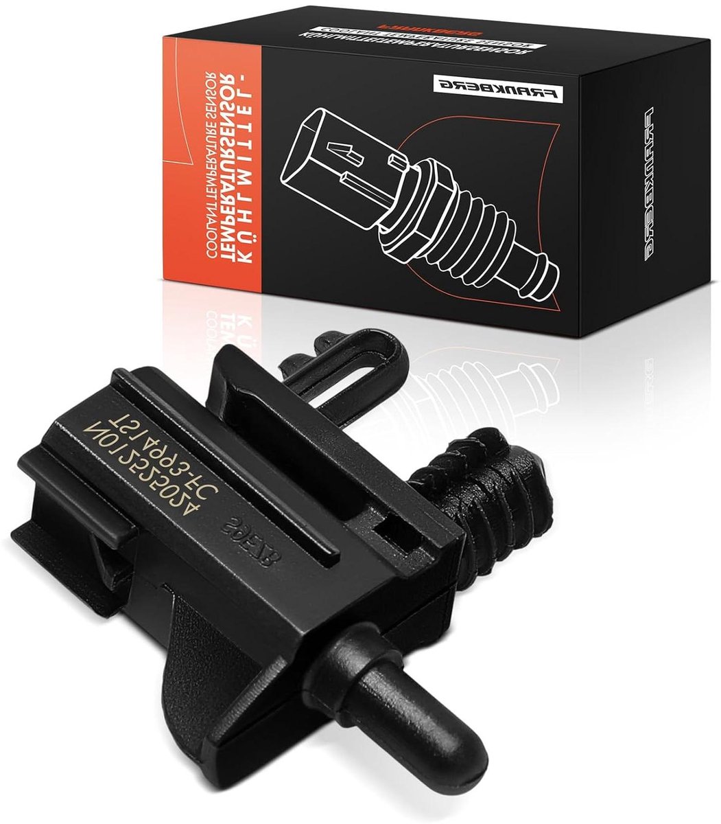 Koelvloeistofsensor - Temperatuurmeter - Motoronderdeel Vervangen - Nauwkeurige Meting - 8x8x8 cm - Zwart