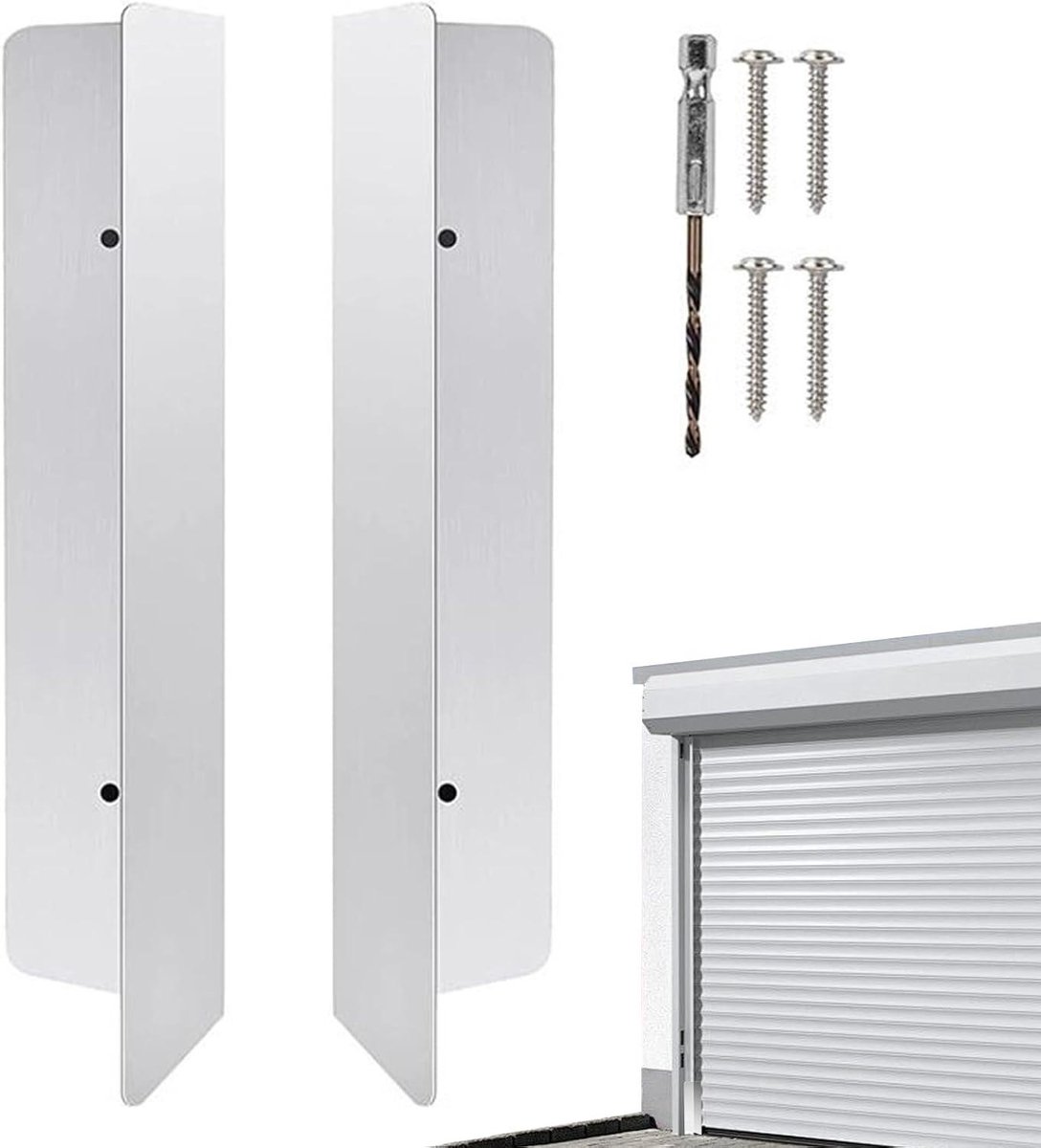 Garagedeur Afdichting - Bodemafdichting Deur - Dieren Buiten Houden - Roestvrij Staal - 2 Stuks - Zilver