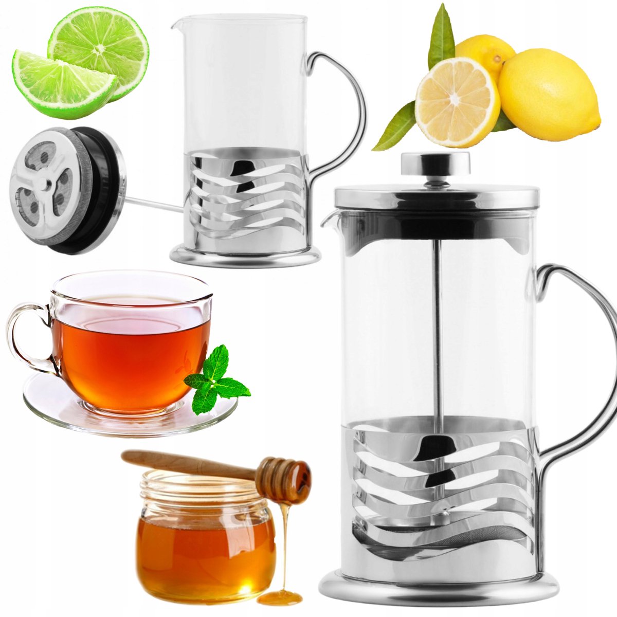 Berretti Brocca Glazen Koffie- en Theepot 600ml