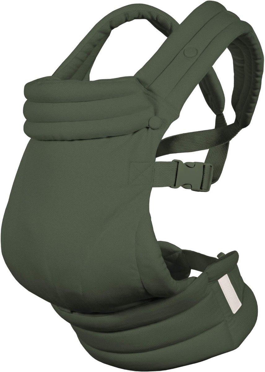 AeroMoov Ergonomische Full Buckle Draagzak - Babydrager - vanaf geboorte tot peuter (3,5-22 kg, 56-98 cm) - Chevron Moss