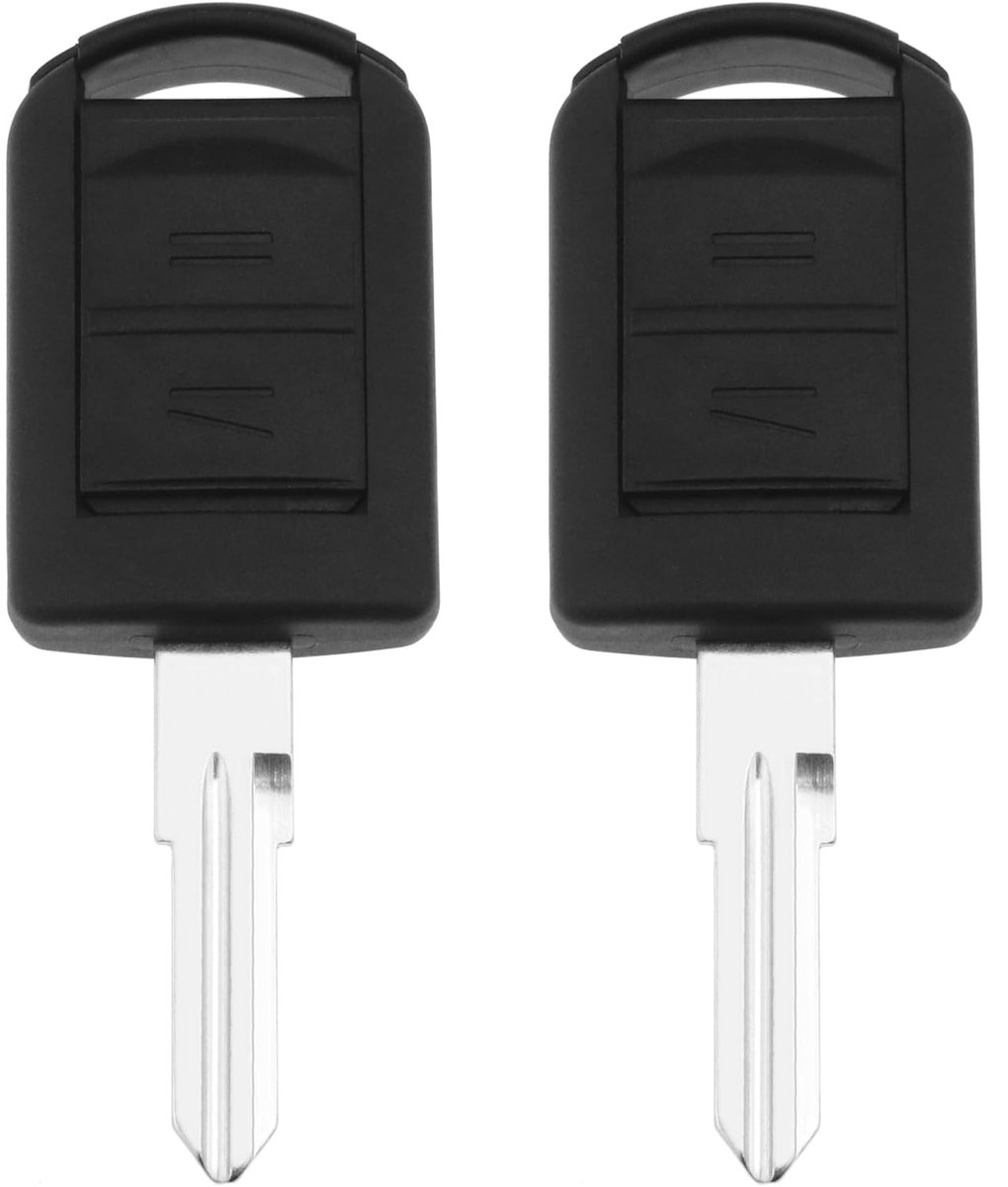 Dailygoods- Afstandsbediening 2-knops - Sleutel Shell - Vervangingshoes - Compatibel met Opel/Vauxhall - HU46 Sleutelblad - Kunststof/Metaal - Autosleutelhoes